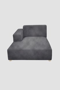 Earl velvet chaise longue links Juke mid grey