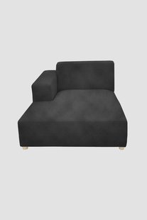 Earl velvet chaise longue links Juke antraciet