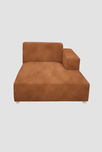 Earl velvet chaise longue rechts Juke roest