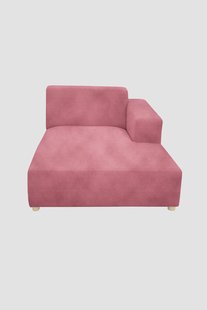 Earl velvet chaise longue rechts Juke pink