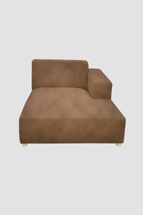 Earl velvet chaise longue rechts Juke brons