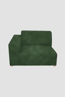 Earl velvet 1.5-zits bank arm links Juke green forest