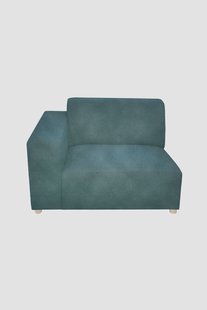 Earl velvet 1.5-zits bank arm links Juke grijsblauw