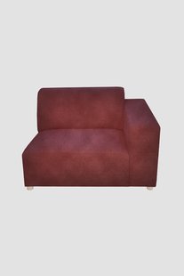Earl velvet 1.5-zits bank arm rechts Juke wine red