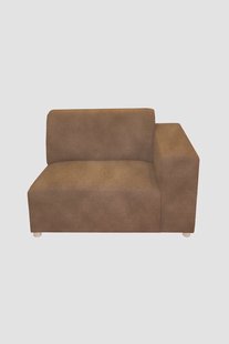 Earl velvet 1.5-zits bank arm rechts Juke brons