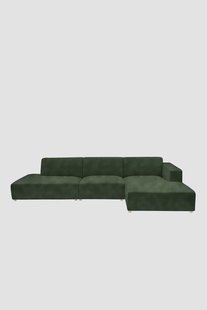 Earl velvet 4-zits bank chaise longue rechts otto longue links Juke green forest