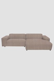 King 3-zits bank chaise longue rechts dentro taupe