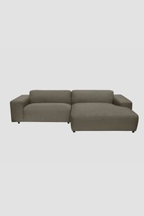 King 3-zits bank chaise longue rechts soil eucalyptus