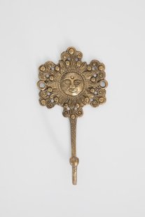 Messing wandhaak sunflower