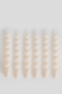 Lichtroze draaikaarsen 16cm