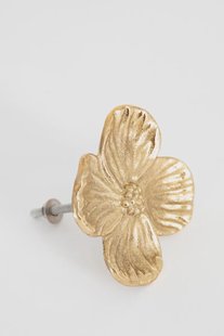 Messing deurknop bloem