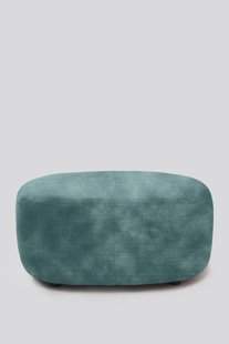 Empress velvet hocker Juke grijsblauw