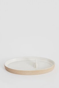 WItte keramieken wierookhouder