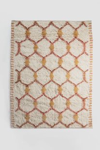 Wit kleed met honey comb print