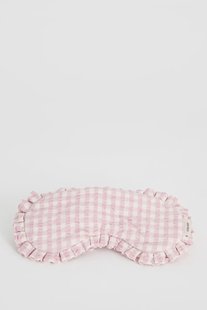 Lichtpaars geblokt oogmasker