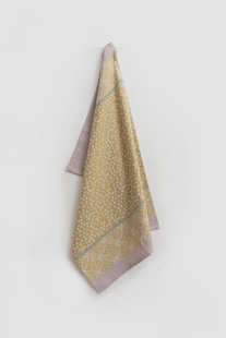 Lichtgroene katoenen theedoek met hartjesprint