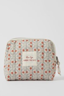 Multicolour toilettas met print en tekst