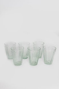 Lichtgroene pearl waterglazen