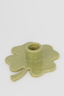 Groene kandelaar klavertje vier