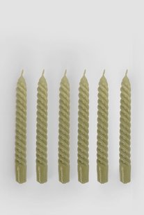 Groene draaikaarsen 21 cm