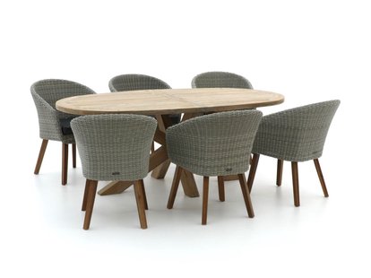 Intenso Tropea/ROUGH-Y Ellips 200cm dining tuinset 7-delig - Laagste prijsgarantie!