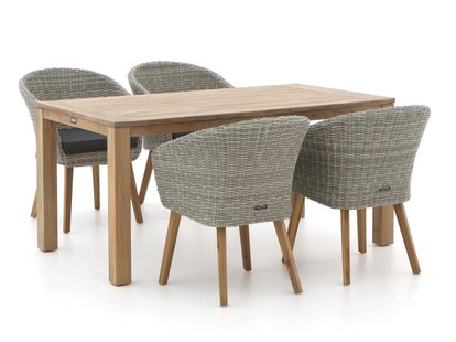 Intenso Tropea/ROUGH-S 160cm dining tuinset 5-delig - Laagste prijsgarantie!