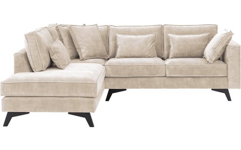 Goossens Bank Chambre beige, stof, 2-zits, elegant chic met ligelement links