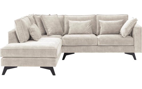 Goossens Bank Chambre bruin, stof, 2-zits, elegant chic met ligelement links