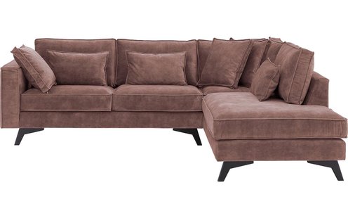 Goossens Bank Chambre roze, stof, 2,5-zits, elegant chic met ligelement rechts