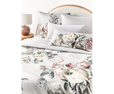 Katoensatijnen dekbedovertrek Blossom