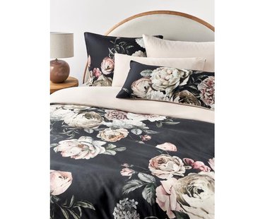Katoensatijnen dekbedovertrek Blossom