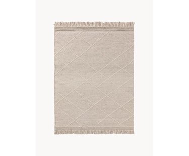 Handgeweven wollen vloerkleed Daphne