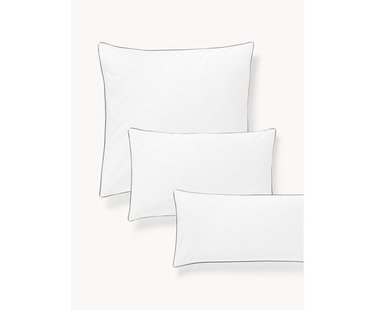 Perkal katoenen kussensloop Daria met bies