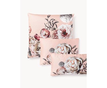 Katoensatijnen kussenhoes Blossom