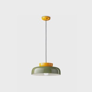 Ferroluce Maracanà hanglamp, geel/sage groen