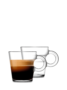 View espressokopjes met schoteltjes