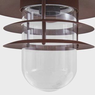 Lindby buitenwandlamp Meliora, roestbruin, ijzer, IP44, E27