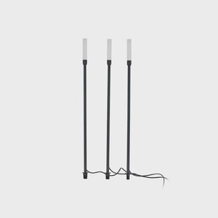 Lindby LED lamp op zonne-energie Balian, set van 3, zwart, aluminium, 3000K