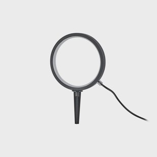 Lindby grondspies lamp op zonne-energie Syrene, 18 cm, zwart, aluminium