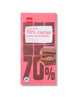 HEMA Chocoladereep 70% puur rood fruit 90 gram