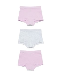 HEMA Kinderboxers katoen/stretch - 3 stuks lila (lila)
