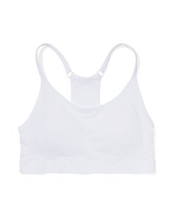 HEMA Voorgevormde sporttop light support zonder beugel naadloos wit (wit)