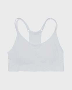 HEMA Voorgevormde sporttop light support zonder beugel naadloos wit (wit)