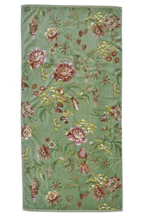 Pip Studio Grote Handdoek Secret Garden Groen 70x140cm
