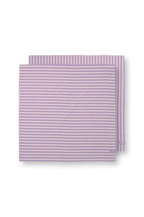 Pip Studio Stripes Set/2 Theedoeken Lila
