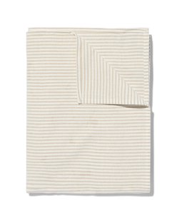 HEMA Tafelkleed katoen 140x240 beige streep (zand)