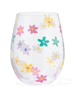 HEMA Drinkglas 550ml bloemen