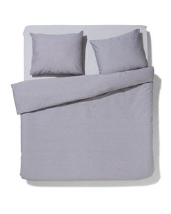HEMA Dekbedovertrek 240x200/220cm chambray lichtgrijs (lichtgrijs)