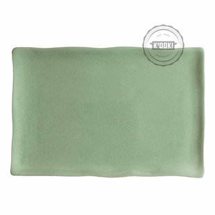 Gresnovo - serveerschaal Organica Vert Lichen - handgemaakt in Portugal - 31 x 20 cm