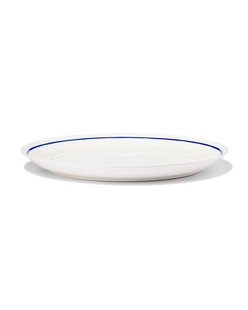 HEMA Dinerbord Ø26cm Tafelgenoten new bone wit met blauw (White)